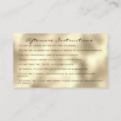 Aftercare Instructions Lashes Visitenkarte (Rückseite)