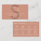 Aftercare Instructions Tattoo Body Art Visitenkarte (Vorne/Hinten)