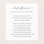 Aftercare Lashes Visitenkarten (Innenseite Aufgefaltet)