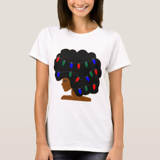 AfterChristmas Lights Natural Hair T-Shirt