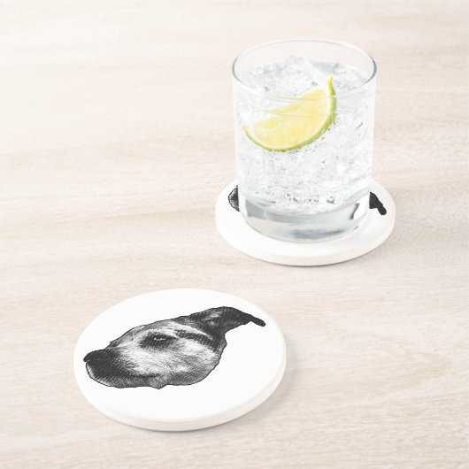 Afterglow Dot Sip — Terrier Getränkeuntersetzer (Seite)