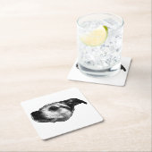 Afterglow Dot Sip — Terrier Rechteckiger Pappuntersetzer (Vor Ort)