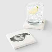 Afterglow Dot Sip — Terrier Steinuntersetzer (Seitenansicht)