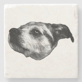 Afterglow Dot Sip — Terrier Steinuntersetzer (Vorderseite)