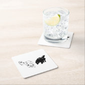 Afterglow Edge — Retriever Duo Rechteckiger Pappuntersetzer (Vor Ort)