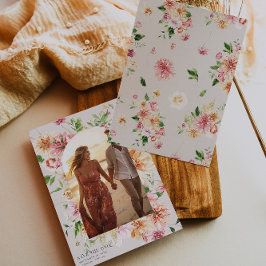 Afterglow Garden Floral Photo Save the Date