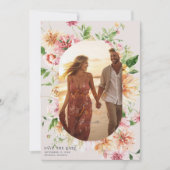 Afterglow Garden Floral Photo Save the Date Card (Vorderseite)