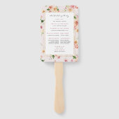 Afterglow Garden Floral Wedding Fächer (Rückseite)