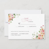 Afterglow Garden Floral Wedding RSVP Karte (Vorderseite)