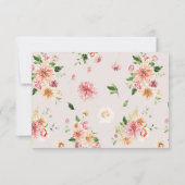 Afterglow Garden Floral Wedding RSVP Karte (Rückseite)