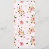 Afterglow Garden Florals Hochzeitsmenü Menükarte (Rückseite)