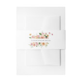 Afterglow Monogram | Romantic Floral Wedding Einladungsbanderole (Vorderseite Beispiel)
