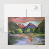 'Afterglow, Tautira River, Tahiti' - John LaFarge Postkarte (Vorne/Hinten)