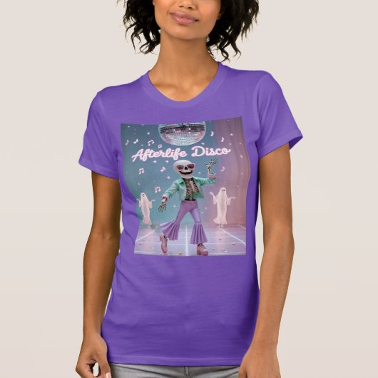 Afterlife Disco  Groovy Skeleton Dance in Pastel  T-Shirt (Vorderseite)