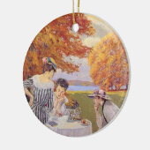 Aftermoon-Tee im Park Keramikornament (Links)