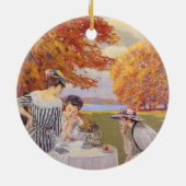 Aftermoon-Tee im Park Keramikornament (Hinten)