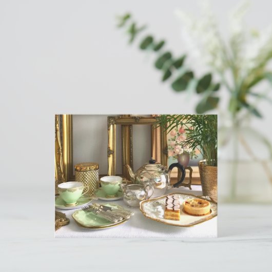 Afternon Tea Postkarte (Stehend Vorderseite)