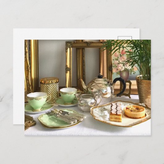 Afternon Tea Postkarte (Vorne/Hinten)