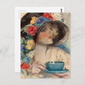 Afternoon Tea - Harrison Fisher Postkarte (Vorne/Hinten)