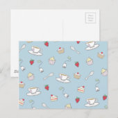 'Afternoon Tea'-Muster Postkarte (Vorne/Hinten)