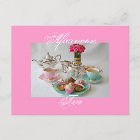 Afternoon Tea Postcard Postkarte (Vorderseite)