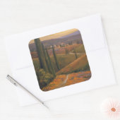 Afternoon Walk I Quadratischer Aufkleber (Umschlag)