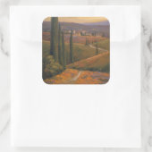 Afternoon Walk I Quadratischer Aufkleber (Tasche)