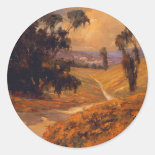 Afternoon Walk II Runder Aufkleber