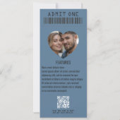 Afterparty Glow Rock ’n’ Roll Wedding Ticket Einladung (Rückseite)