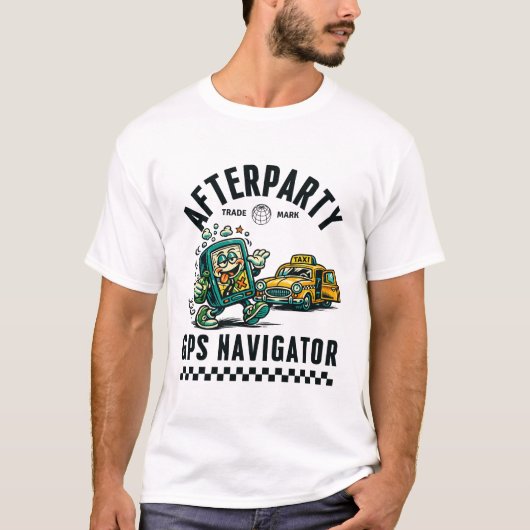 Afterparty-GPS-Navigator T-Shirt (Vorderseite)