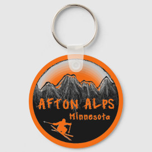 Afton Alps Minnesota Skier Schlüsselanhänger