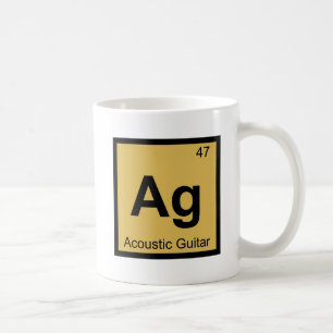 Ag - Akustikgitarre Chemie Periodensystem Kaffeetasse