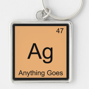 Ag - Alles geht in das Symbol für chemische Elemen Schlüsselanhänger