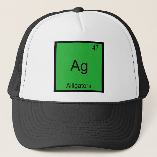 Ag - Alligators Funny Element Chemistry Symbol T-S Truckerkappe (Vorderseite)