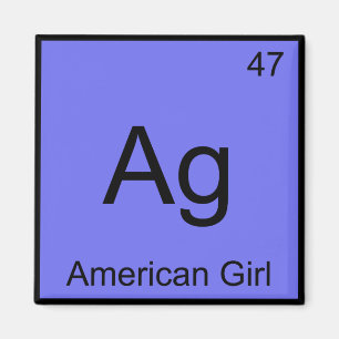 Ag - American Girl Chemie-Element-Symbol-T-Shirt Magnet