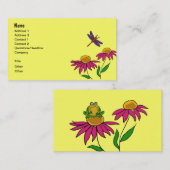 AG, Blumen, Frosch und Libellen-Geschäfts-Karten Visitenkarte (Vorne/Hinten)