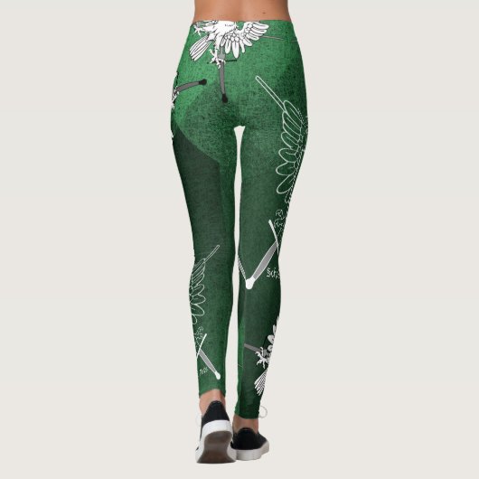 AG "Graffiti" Grüne Leggings (Rückseite)