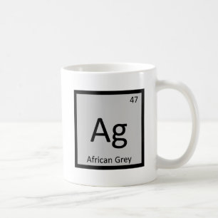 Ag - Periodisches Tabellenelement der Afrikanische Kaffeetasse