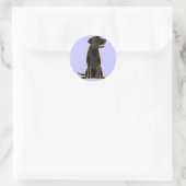 AG - Schwarze Labrador-Rundkleber Runder Aufkleber (Tasche)