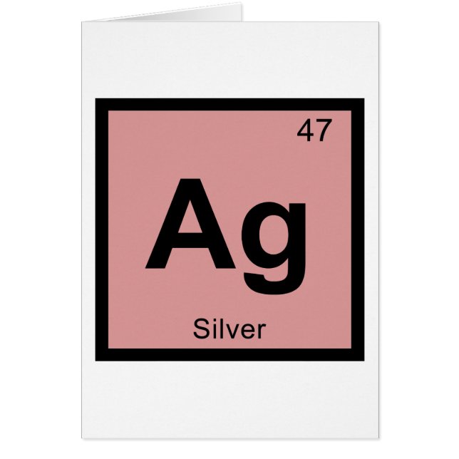 Ag - Silver Chemistry Periodic Table Symbol (Vorne)