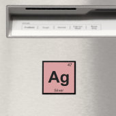 Ag - Silver Chemistry Periodic Table Symbol Magnet (In Situ (Geschirrspüler))
