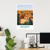 Agadez Travel Print Agadez Wall Niger Agadez Art Poster (Heimbüro)