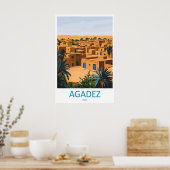 Agadez Travel Print Agadez Wall Niger Agadez Art Poster (Küche)