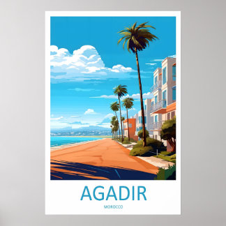 Agadir Reise Druck Wandkunst Agadir Wandbehang Poster