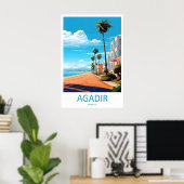 Agadir Reise Druck Wandkunst Agadir Wandbehang Poster (Heimbüro)