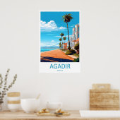 Agadir Reise Druck Wandkunst Agadir Wandbehang Poster (Küche)