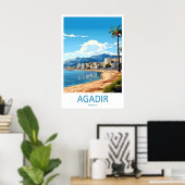 Agadir Travel Print Wall Art Agadir Wall Hanging Poster (Heimbüro)