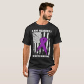 Against Domestic Violence American Flag T-Shirt (Vorne ganz)