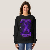 Against Domestic Violence Mandala purple ribbon Sweatshirt (Vorne ganz)