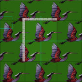 Agami Heron grüner Stoff (Kachel)